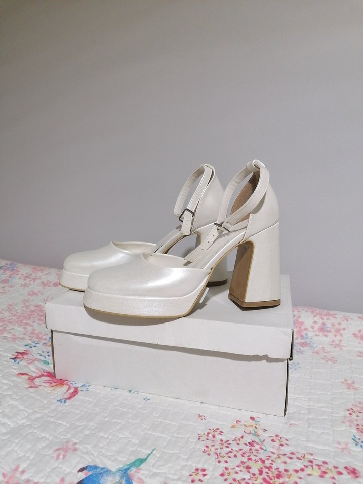 Gelin ayakkabısı, sedef renk - Görsel 3