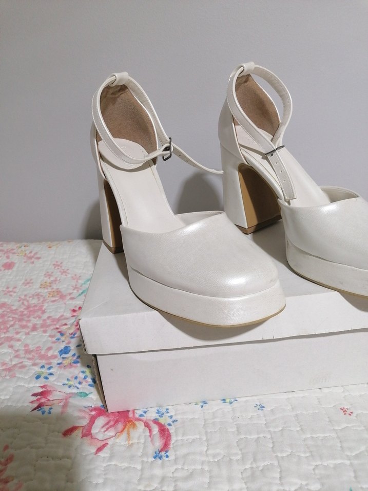 Gelin ayakkabısı, sedef renk - Görsel 4