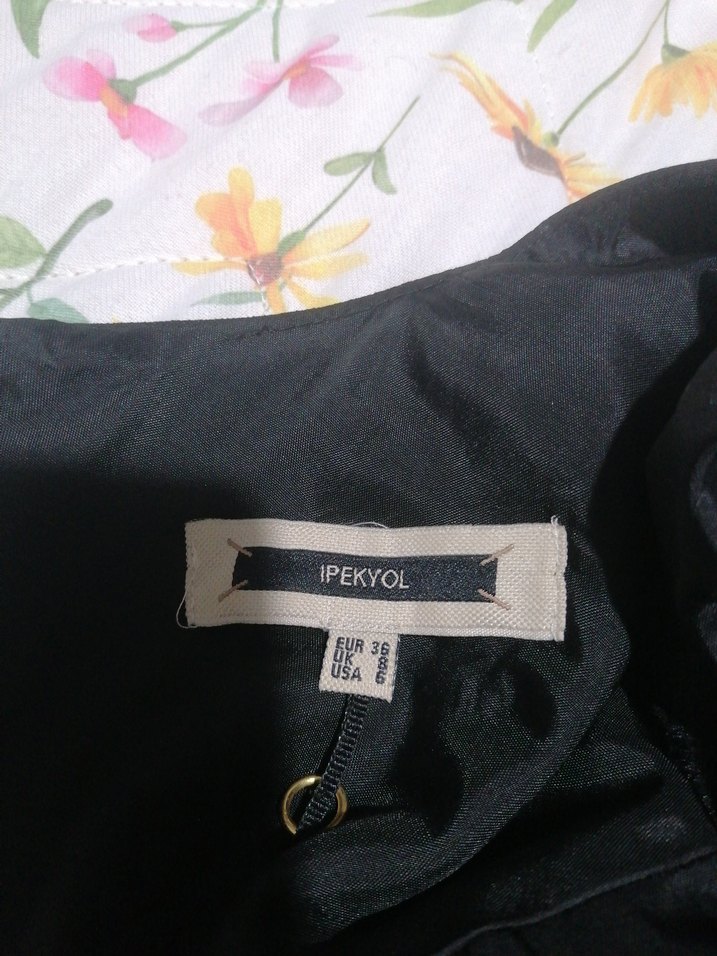 Kare Desenli Siyah Midi Kalem Elbise - Görsel 4