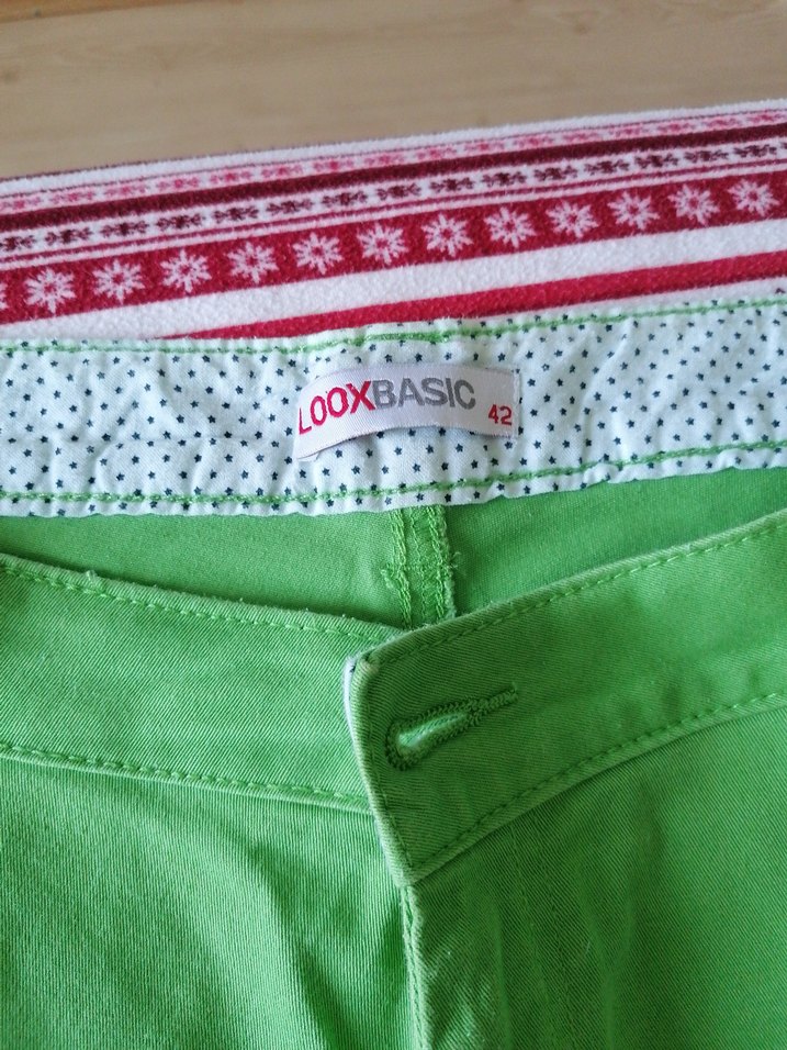 Kadın Yeşil Pamuklu Bermuda Şort - Görsel 3