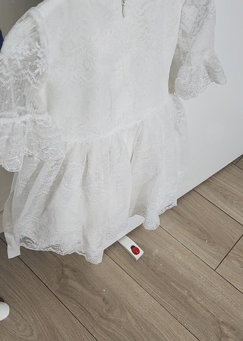 LC Waikiki Dantel Detaylı Beyaz Kız Çocuk Elbise