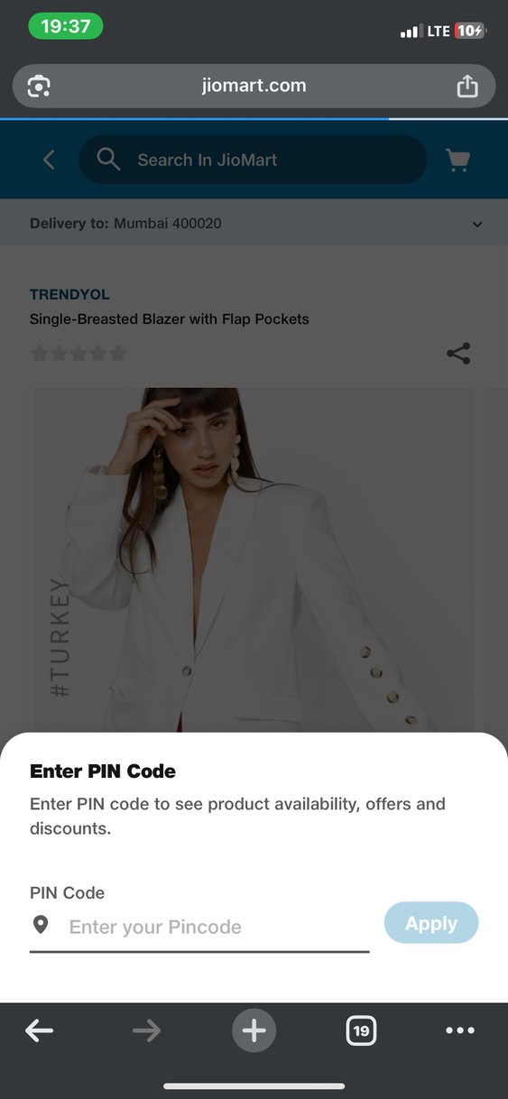 Düğmeli Beyaz Kadın Midi Blazer - Görsel 3