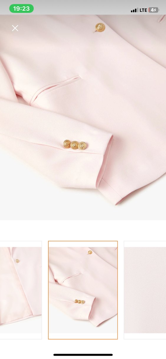 Pembe Kadın Tek Düğmeli Blazer Ceket - Görsel 2