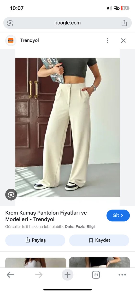 Bej renk pantolon - Görsel 2