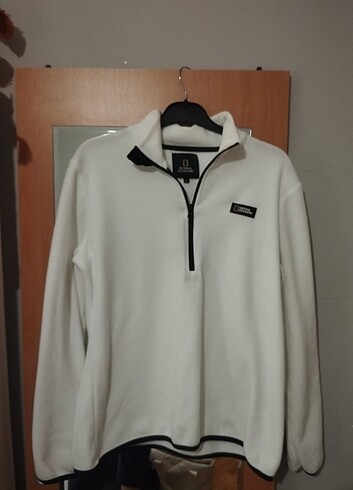 xl Beden Orijinal National Geographıc Beyaz Sweatshirt