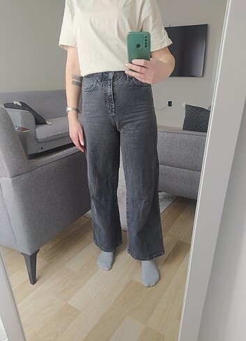 Mavi Jeans Mavi füme, siyah yıkamalı jean geniş paça 