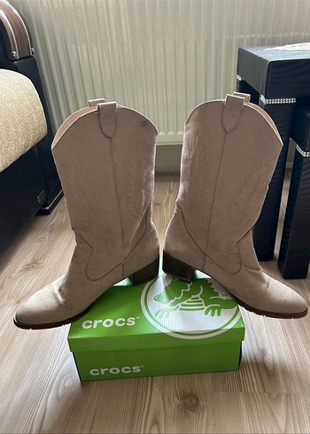 Bej Süet Kadın Dolgu Topuklu Bot - Görsel 3