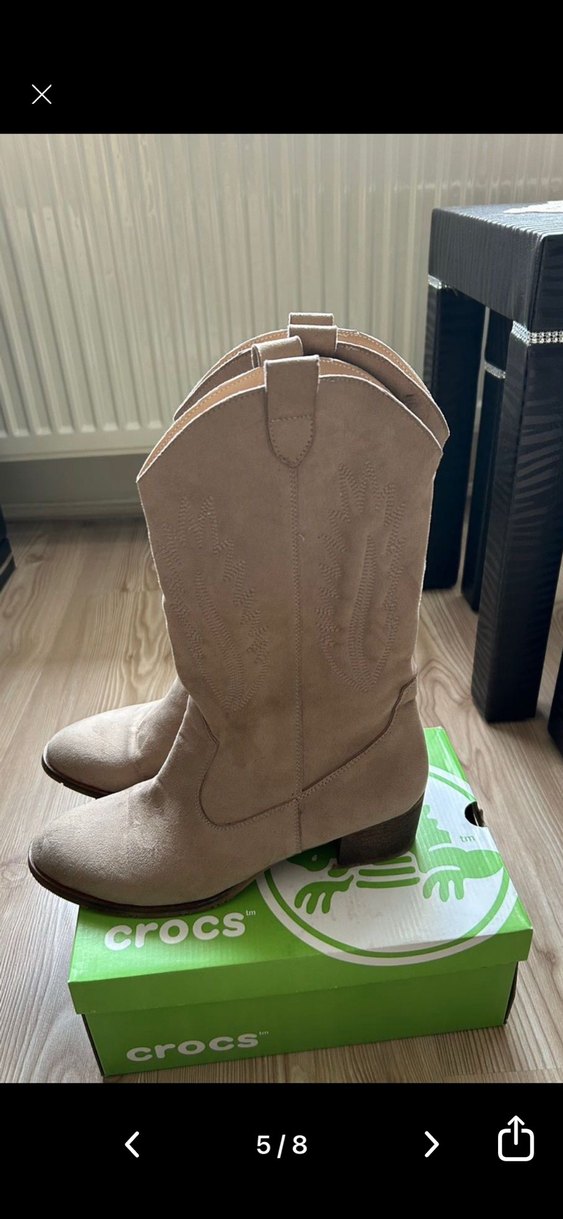 Bej Süet Kadın Dolgu Topuklu Bot - Görsel 5