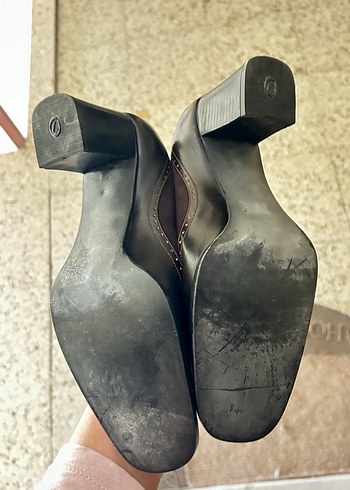 Kahverengi Süet Kadın Klasik Topuklu Ayakkabı - Görsel 6