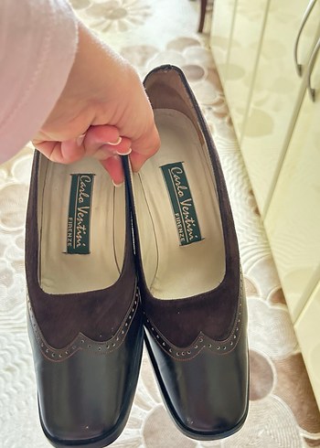 Kahverengi Süet Kadın Klasik Topuklu Ayakkabı - Görsel 7