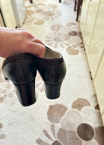 Kahverengi Süet Kadın Klasik Topuklu Ayakkabı - Görsel 8