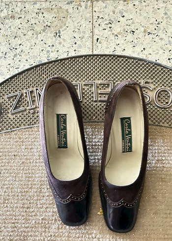 Kahverengi Süet Kadın Klasik Topuklu Ayakkabı - Görsel 5