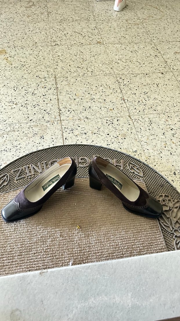 Kahverengi Süet Kadın Klasik Topuklu Ayakkabı - Görsel 2