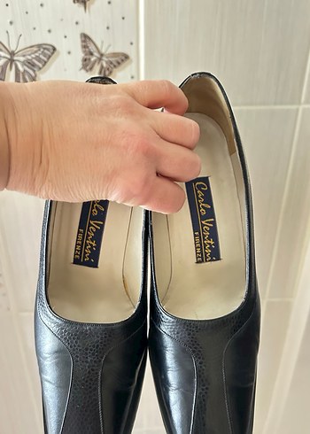 Canlo Ventini Siyah kalın topuklu Klasik Kadın Ayakkabı - Görsel 12