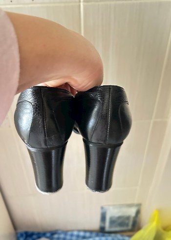 Canlo Ventini Siyah kalın topuklu Klasik Kadın Ayakkabı - Görsel 11