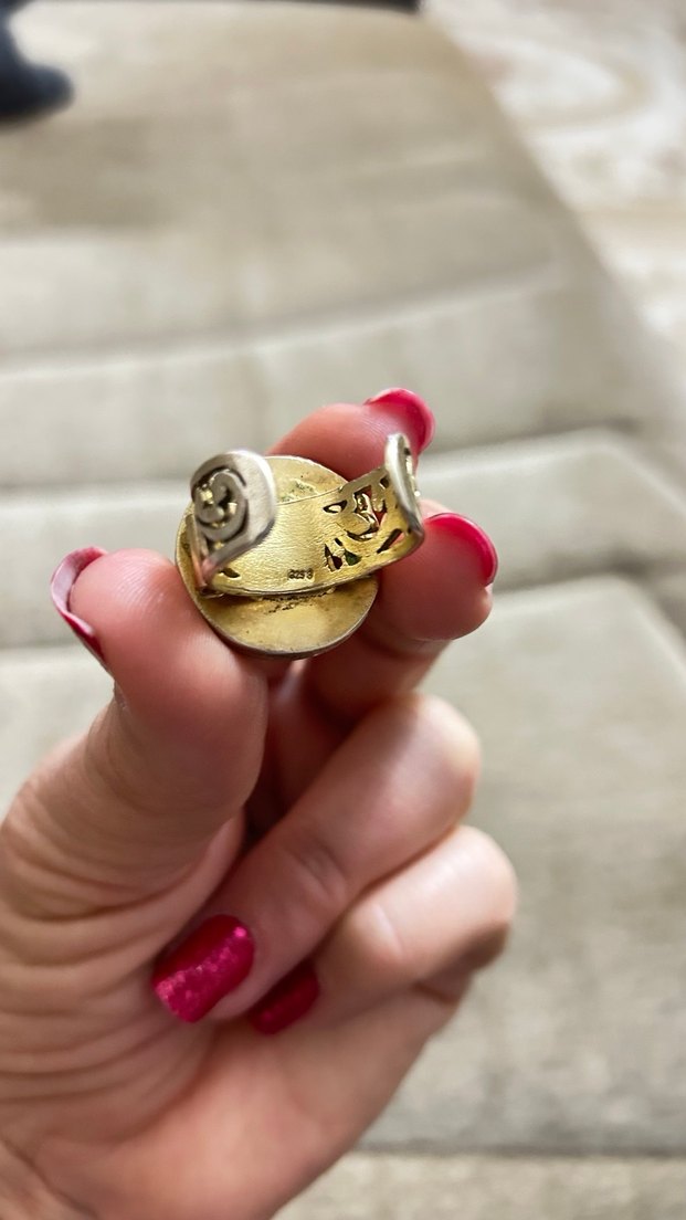 Osmanlı figürlü fümüş yüzük - Görsel 5