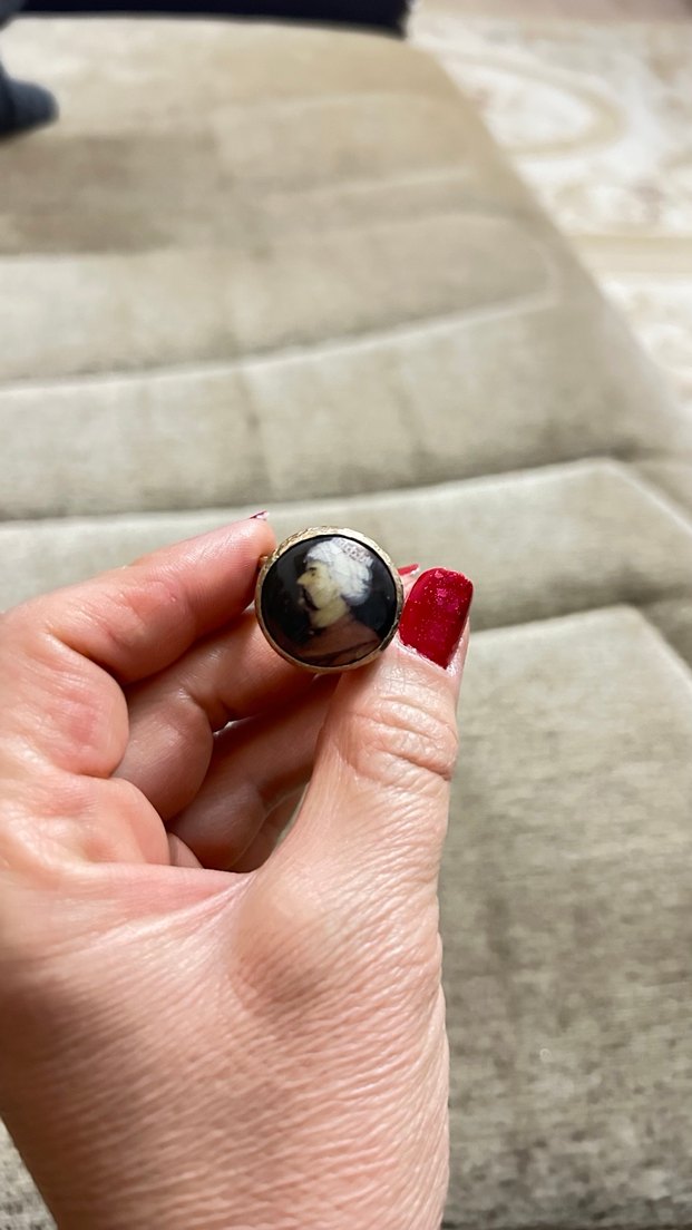 Osmanlı figürlü fümüş yüzük - Görsel 2