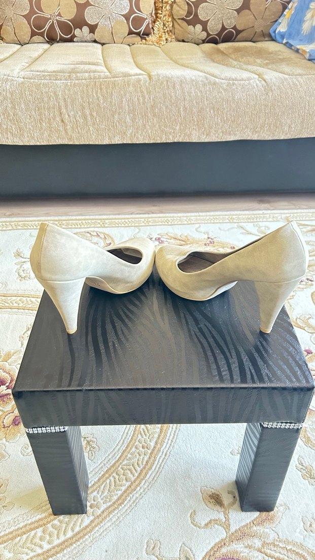 Krem Stiletto Topuklu Kadın Ayakkabı - Görsel 5