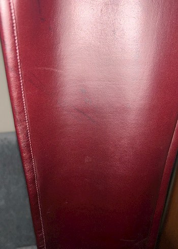 Bordo Deri Kemerli Kadın Pantolon - Görsel 9