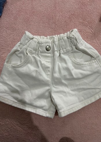 Toplu Kız Çocuk Gri Pamuklu Rahat Şort - Görsel 3