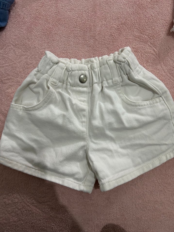 Toplu Kız Çocuk Gri Pamuklu Rahat Şort - Görsel 3