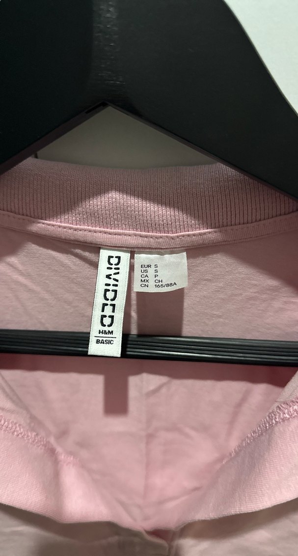 Kadın Pembe V Yaka Kısa Kollu Crop Top - Görsel 4