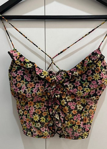 Çiçek Desenli Bohem Mini Büstiyer - Görsel 3