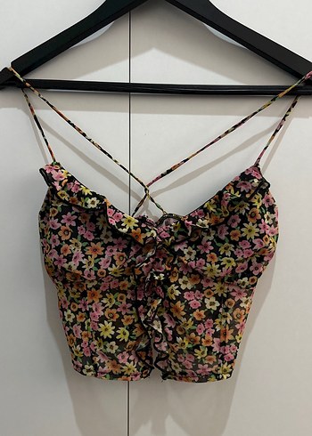 Çiçek Desenli Bohem Mini Büstiyer - Görsel 2