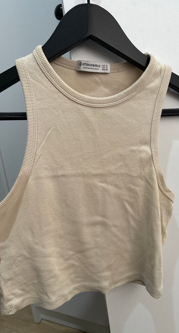 Bej Kadın Kolsuz Basic Atlet - Görsel 3