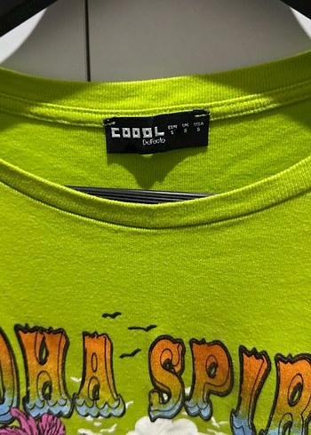 Renkli Baskılı Yeşil Mini Tişört - Görsel 5