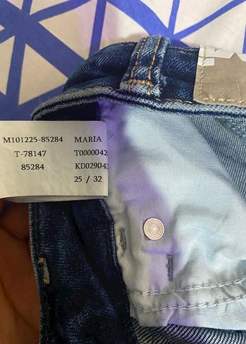 s Beden mavi Renk Kadın Lacivert Denim geniş paçaJean
