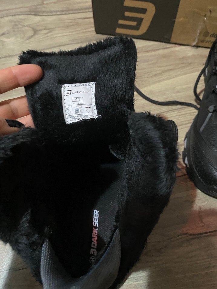 Siyah Erkek Outdoor Kauçuk Botlar Velcro - Görsel 4