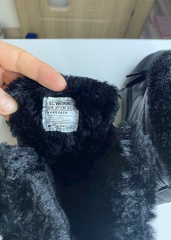 Siyah Kürklü Kadın Dolgu Topuklu Bot - Görsel 5