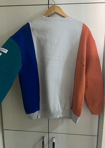 Renkli Baskılı Kadın Sweatshirt 98 - Görsel 2