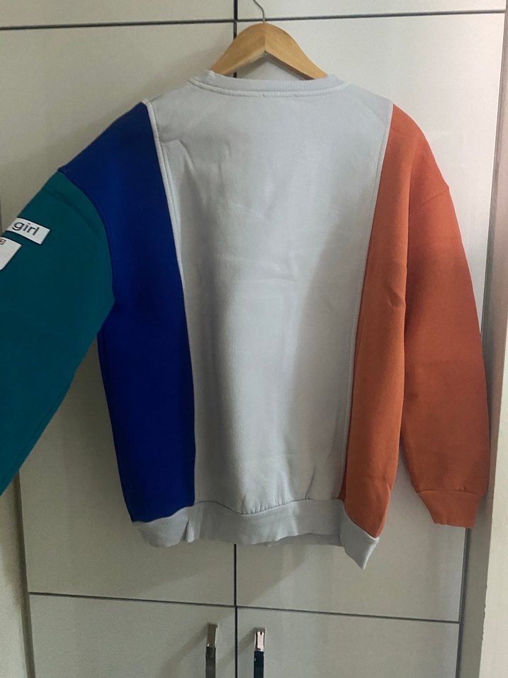 Renkli Baskılı Kadın Sweatshirt 98 - Görsel 2