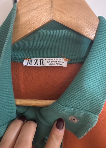 Kadın Leopar Desenli Düğmeli Sweatshirt - Görsel 2