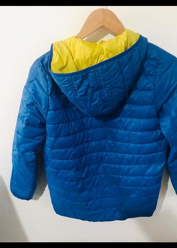 Mavi Kapüşonlu Erkek Çocuk Mont - Görsel 2