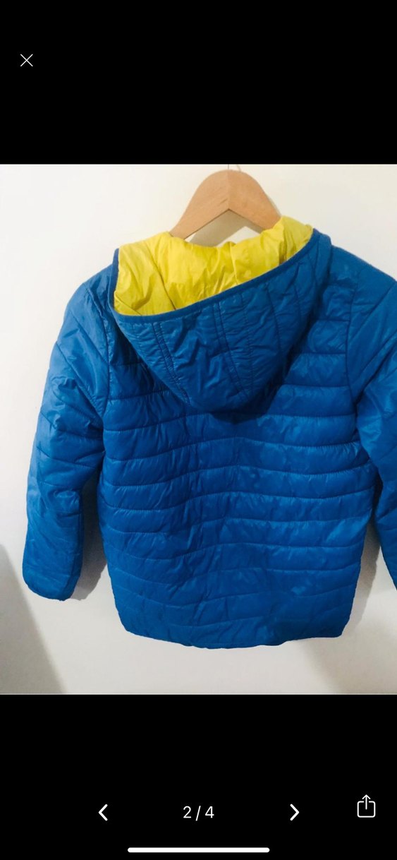 Mavi Kapüşonlu Erkek Çocuk Mont - Görsel 2