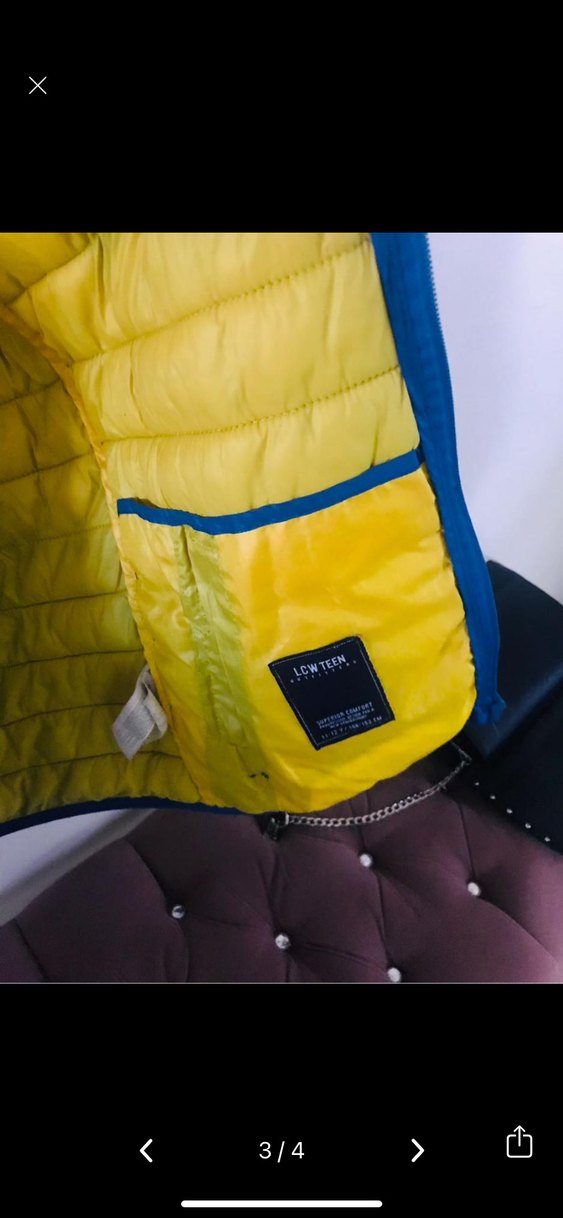 Mavi Kapüşonlu Erkek Çocuk Mont - Görsel 3