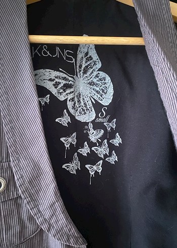 Gri Düğmeli Kolsuz Denim Yelek - Görsel 4