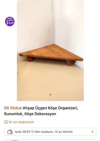 Karaca Yağdanlık Altı/Köşe Organizeri/Sunumluk