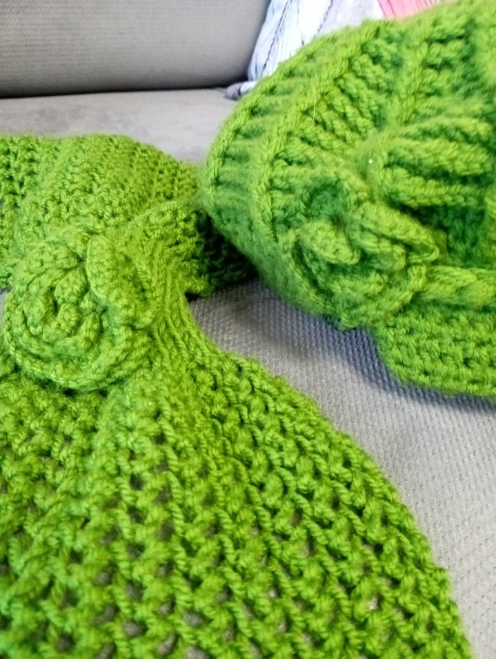 Örgü Yeşil Kadın Bere - Görsel 5