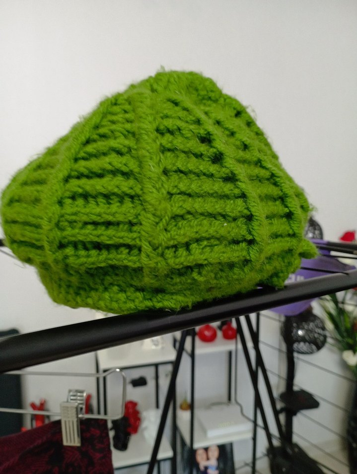 Örgü Yeşil Kadın Bere - Görsel 2