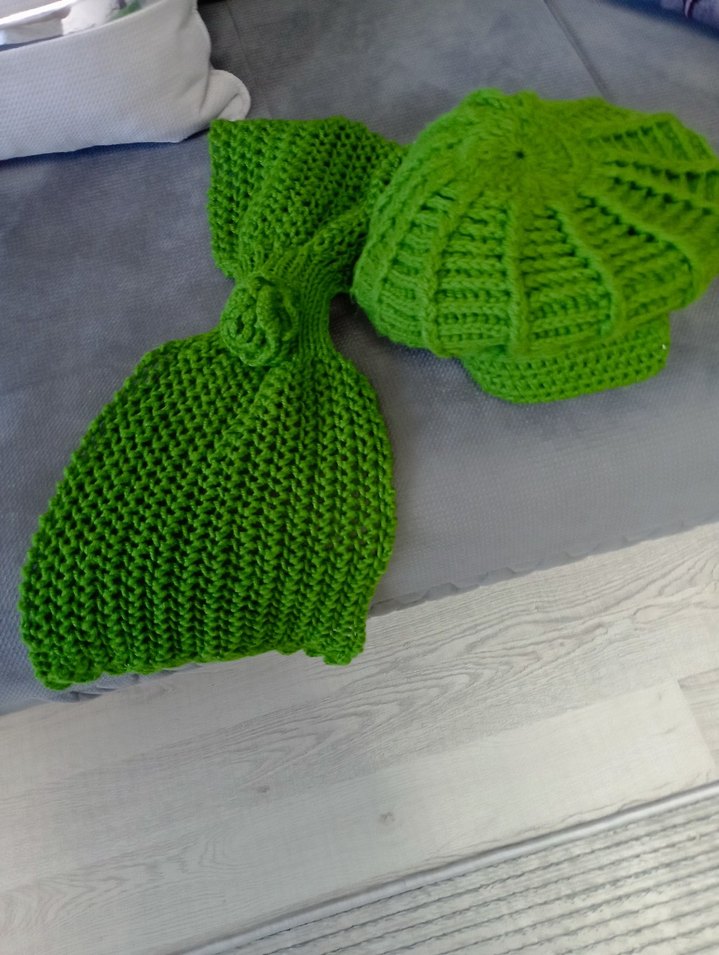 Örgü Yeşil Kadın Bere - Görsel 3