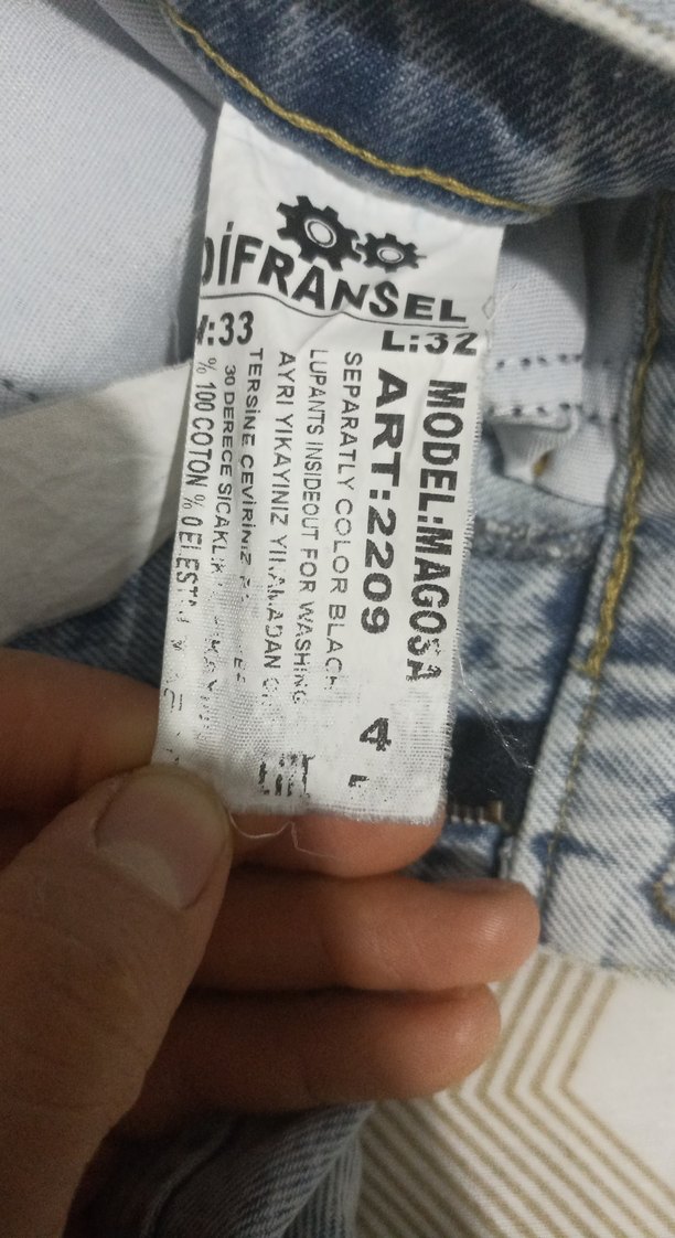 Kadın Mavi Bol Kesim Midi Kot Pantolon - Görsel 5