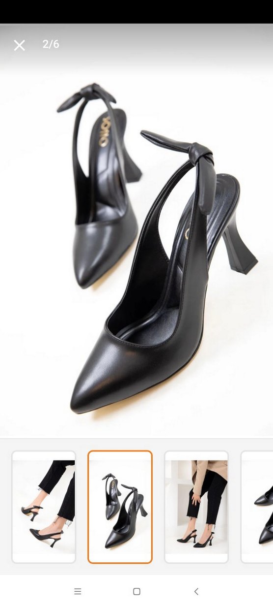 Tokalı Siyah İnce Topuklu Kadın Ayakkabı - Görsel 2