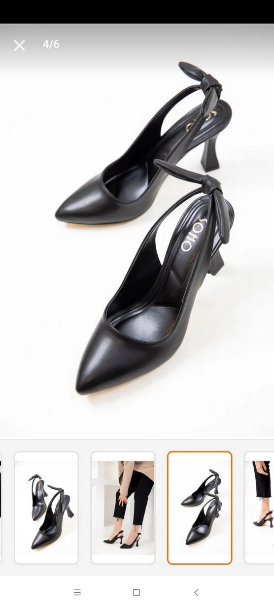 Tokalı Siyah İnce Topuklu Kadın Ayakkabı - Görsel 3