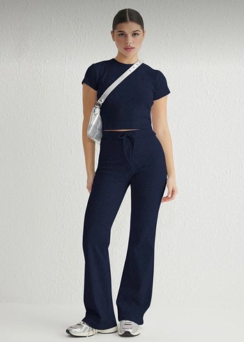 Lacivert Denim Kadın Takım Elbise