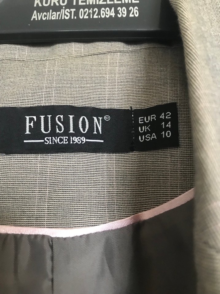 Düğmeli Bej Kadın Blazer Ceket - Görsel 3