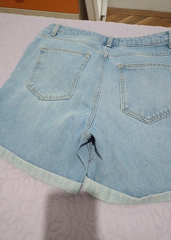 40 Beden Kadın Mavi Mini Denim Şort